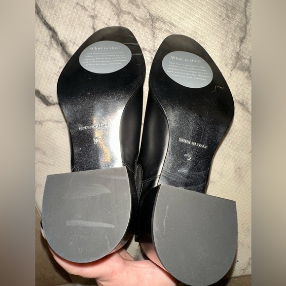 NWOT Everlane Women’s black leather ankle heeled boots booties 5 - Picture 11 of 14